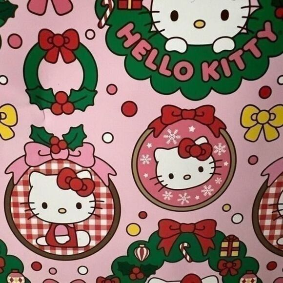 Hello Kitty Happy Holiday's Pink Wrapping Paper Set - Picture 8 of 8